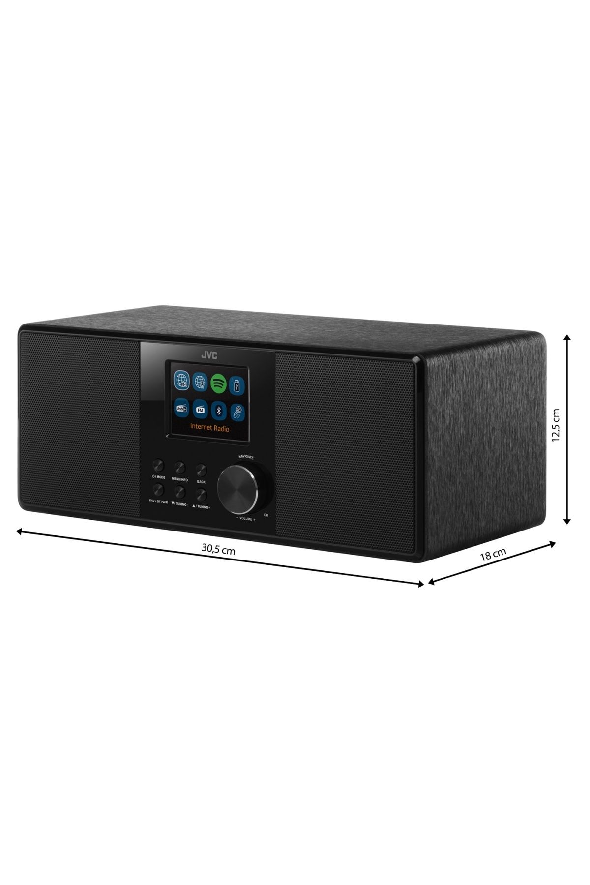 JVC-Internet Radio Ra-e981b, 10w Rms, Tuner Dab /fm, Bluetooth, Lcd 2.8", Wifi, Spotifiy Connect 11