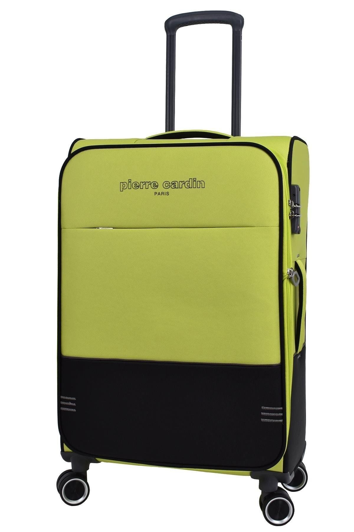 Pierre Cardin Ultra Light Hafif Lüx Kumaş Büyük Boy Valiz Yeşil PC8200