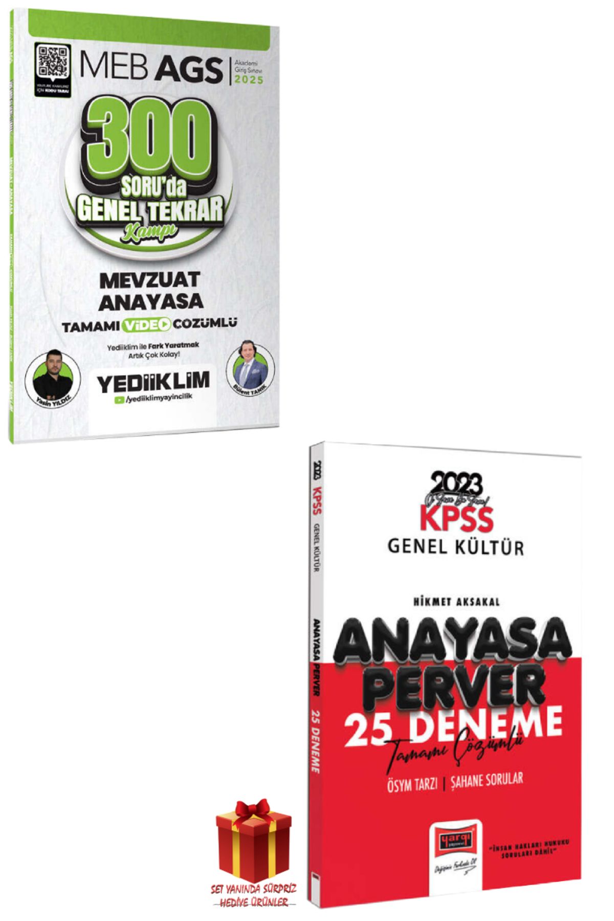 Yediiklim Yayınları 2025 Yediiklim Meb AGS Mevzuat Anayasa Genel Tekrar+Anayasa Deneme+Hediye