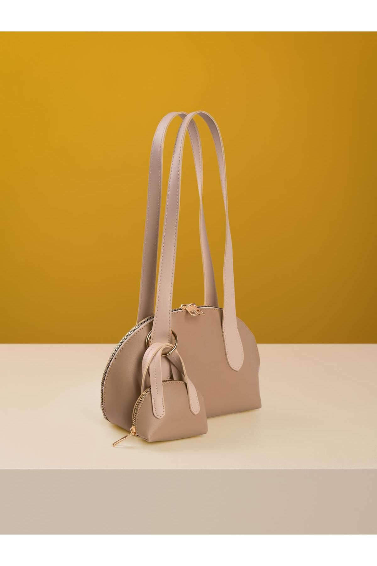 HONEY BAG LOLİ Mini Çantalı Charm Detaylı Uzun Saplı Kadın El ve Kol Çantası