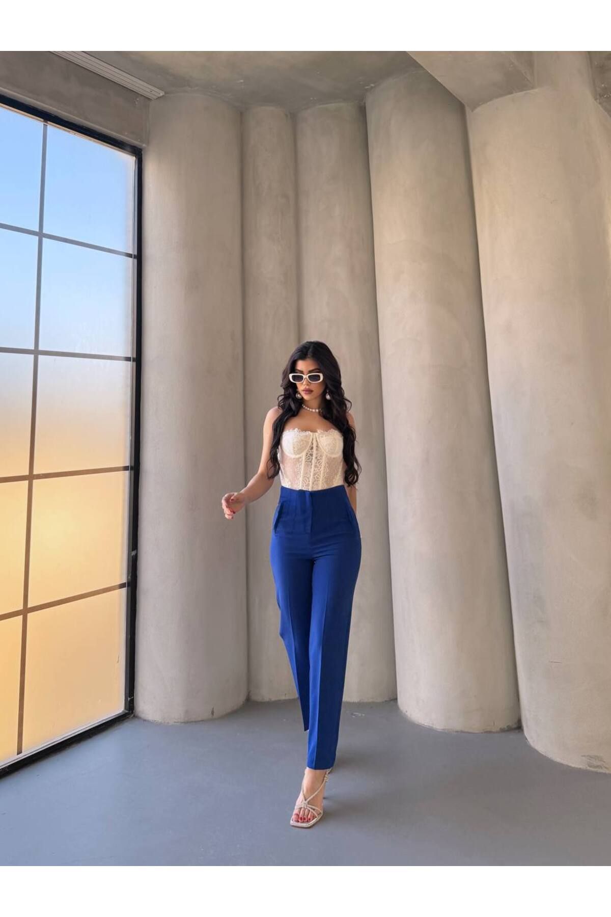 BARG FASHION Kadın Dar Kesim Kumaş Pantolon