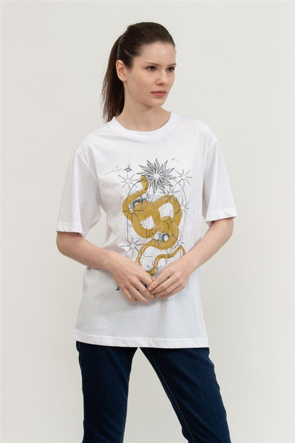 Replay Regular Kadın Bisiklet Yaka T-Shirt