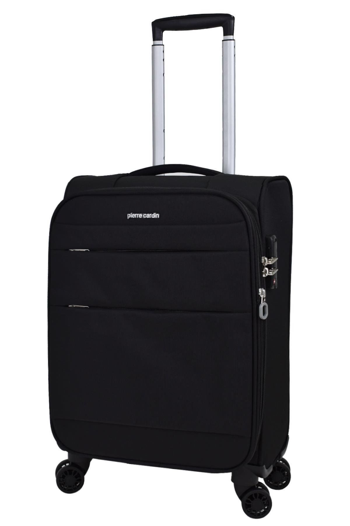 Pierre Cardin Ultra Light Hafif Lüx Kumaş Kabin Boy Valiz Siyah PC4200