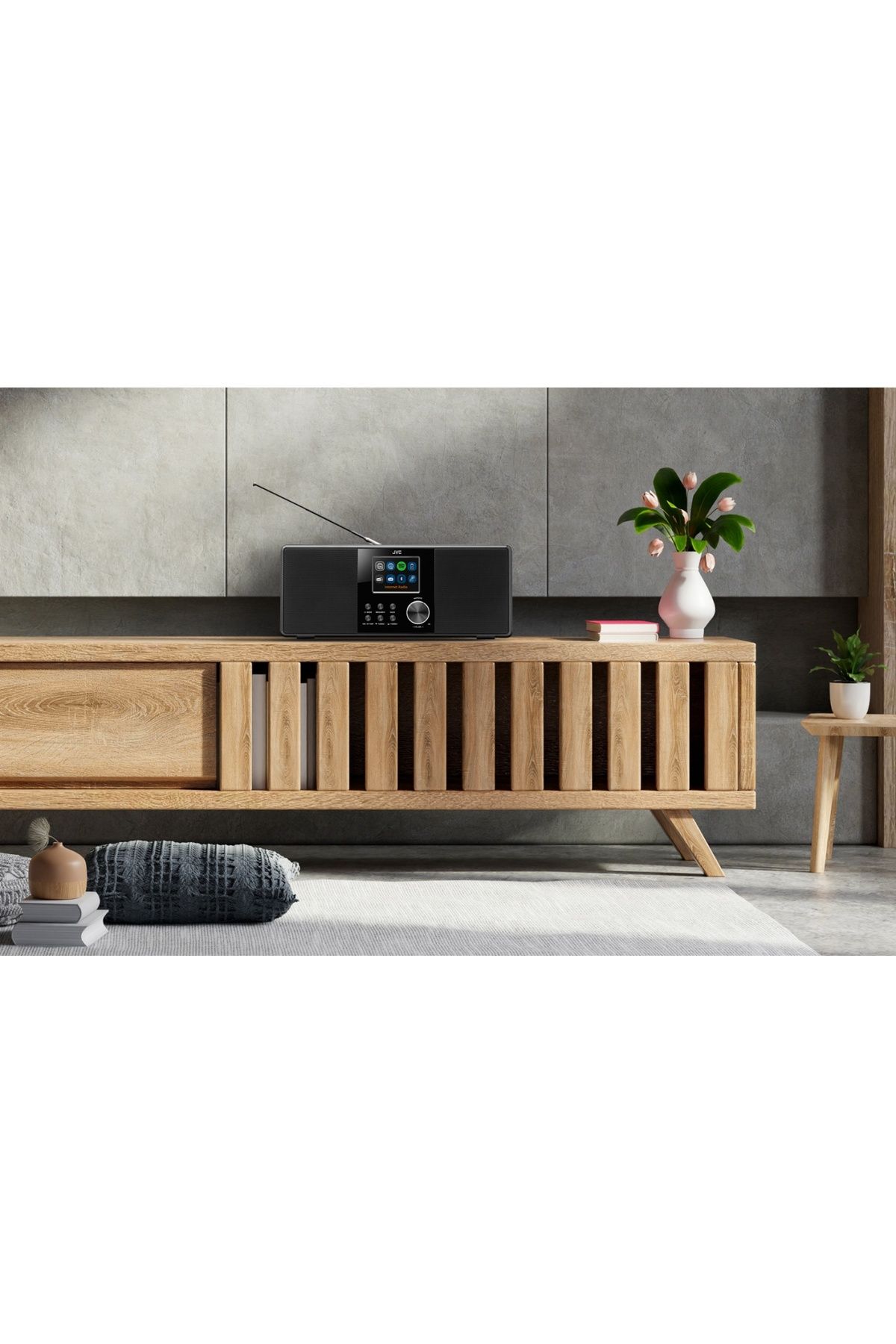 JVC-Internet Radio Ra-e981b, 10w Rms, Tuner Dab /fm, Bluetooth, Lcd 2.8", Wifi, Spotifiy Connect 10