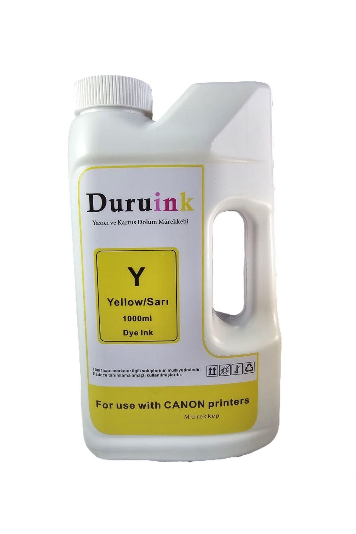 Duruink CANON YAZICILAR İÇİN UYUMLU SARI/YELLOW MÜREKKEP 1 LTX20 AD. 1 KOLİ