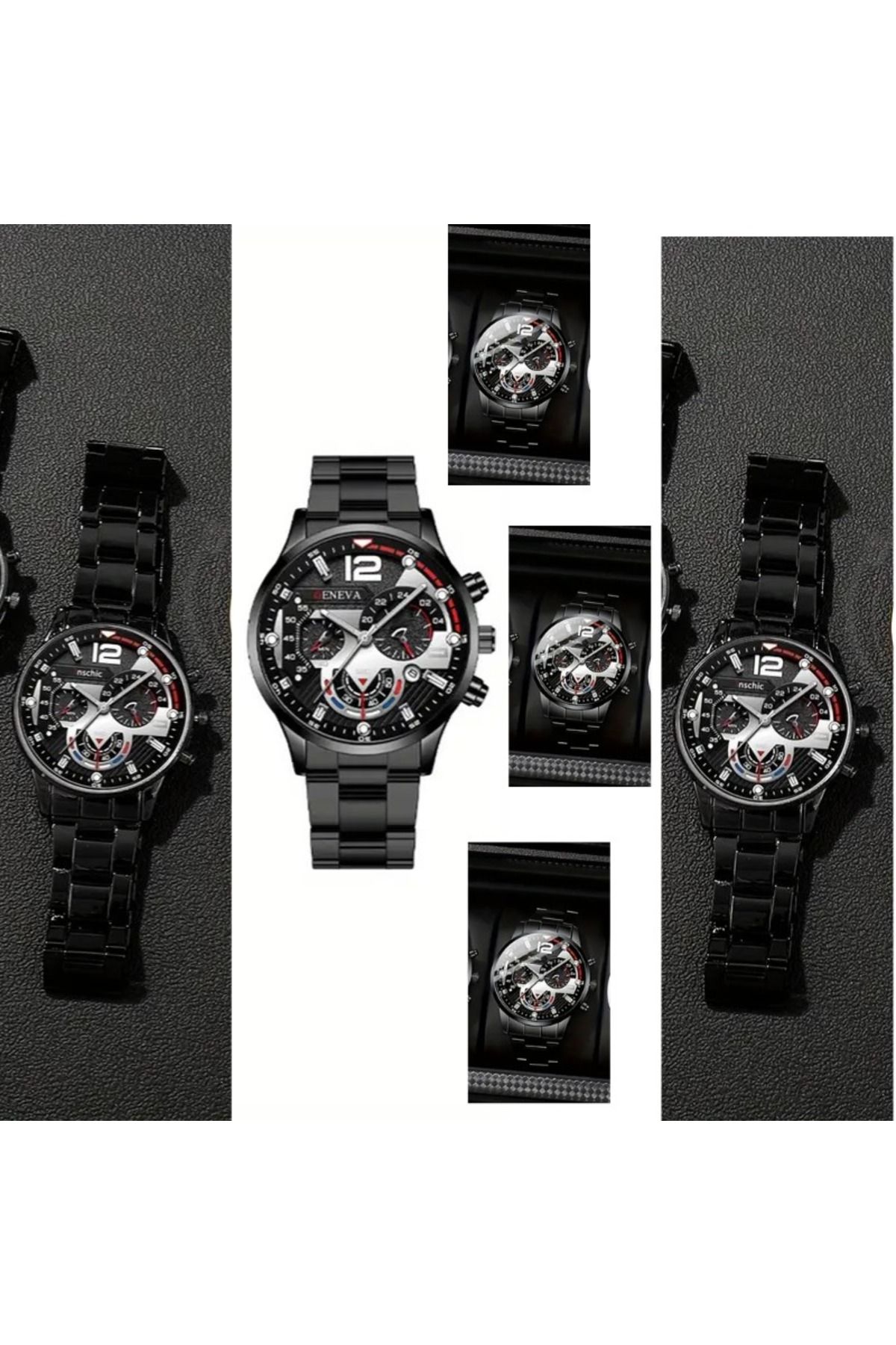 Feron accessories Erkek Çelik Kordonlu Spor Kronograf Saat - 4 Renk Seçeneği NS-506