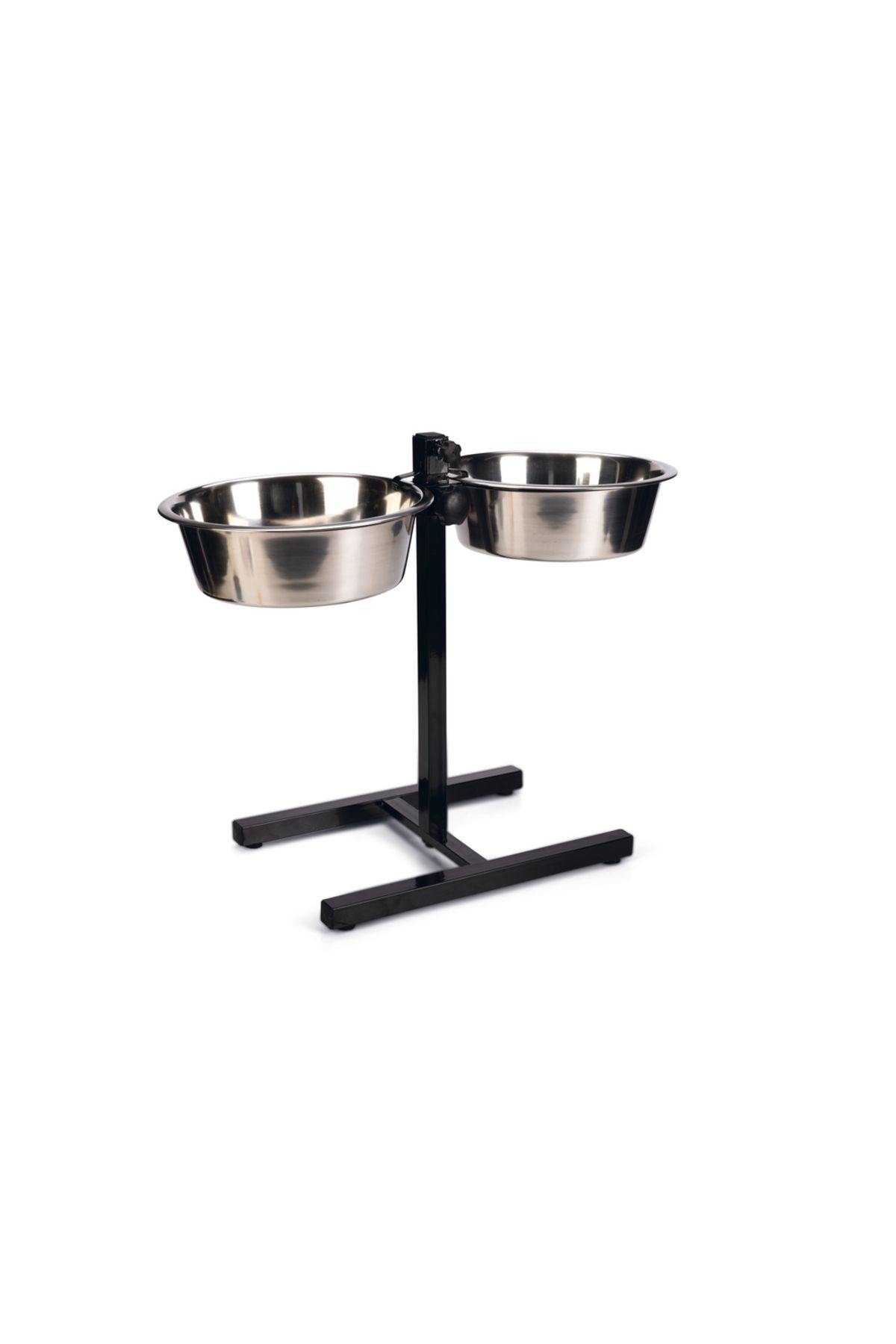 Beeztees Köpek İkili Mama Su Kabı, Ayaklı, Paslamaz Çelik, 28cm, 2x4,5L