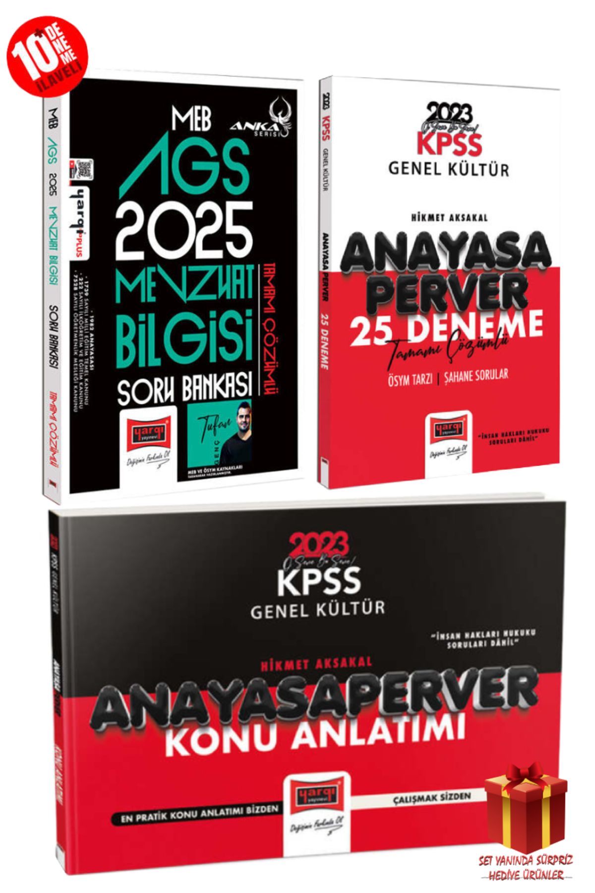 Yargı Yayınları 2025 Yargı MEB AGS Mevzuat Soru Bankası+Anayasa Deneme+Anayasa Konu Anlatım