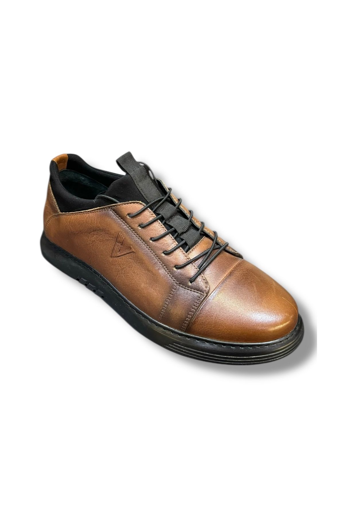 İdeal Voyager 4467-Y Erkek Lastikli Hakiki Deri Casual Spor Sneaker Ayakkabı