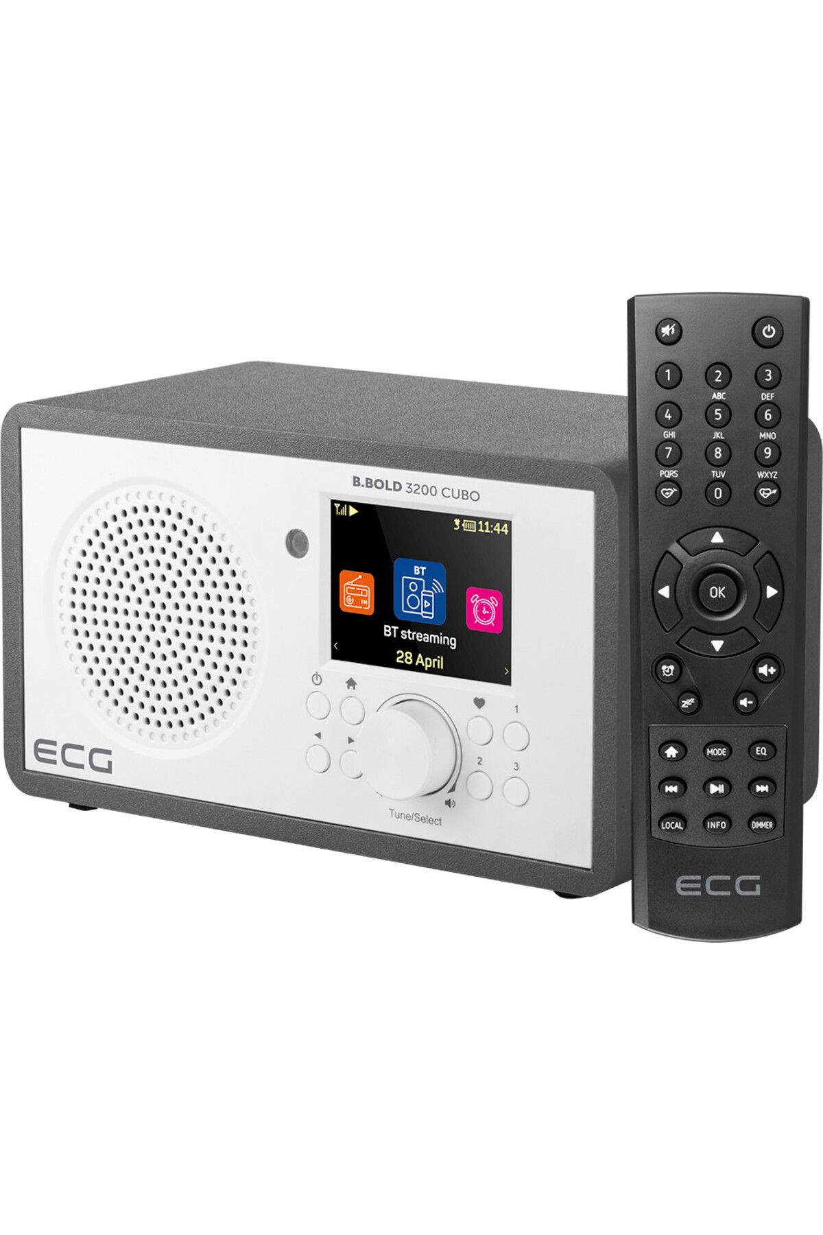 ECG-Internet radio ECG B.BOLD 3200 Cubo, FM, Bluetooth, Li-Ion 3.7V/2000 mAh, 3W RSM, remote control 3