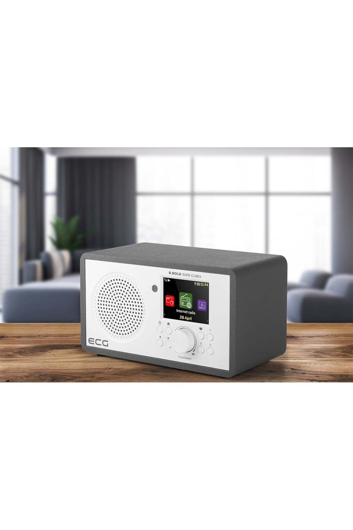 ECG-Internet radio ECG B.BOLD 3200 Cubo, FM, Bluetooth, Li-Ion 3.7V/2000 mAh, 3W RSM, remote control 18