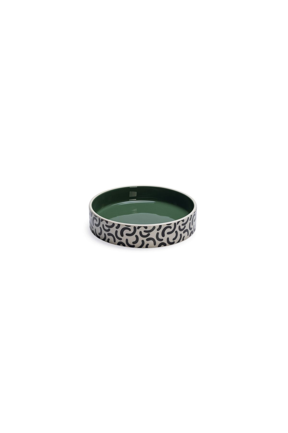 Beeztees Kedi Mama Su Kabı, Seramik, Yeşil / Beyaz, 16,5cm, 300ml