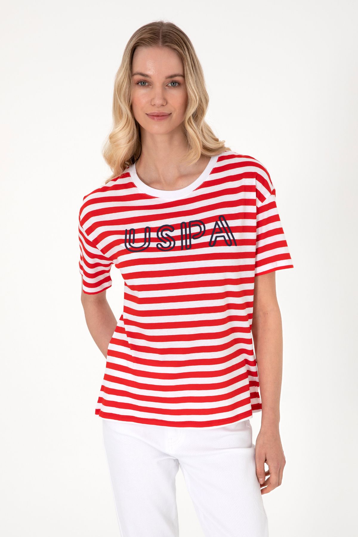 U.S. Polo Assn. Kadın Kırmızı Tişört 50305772-VR030