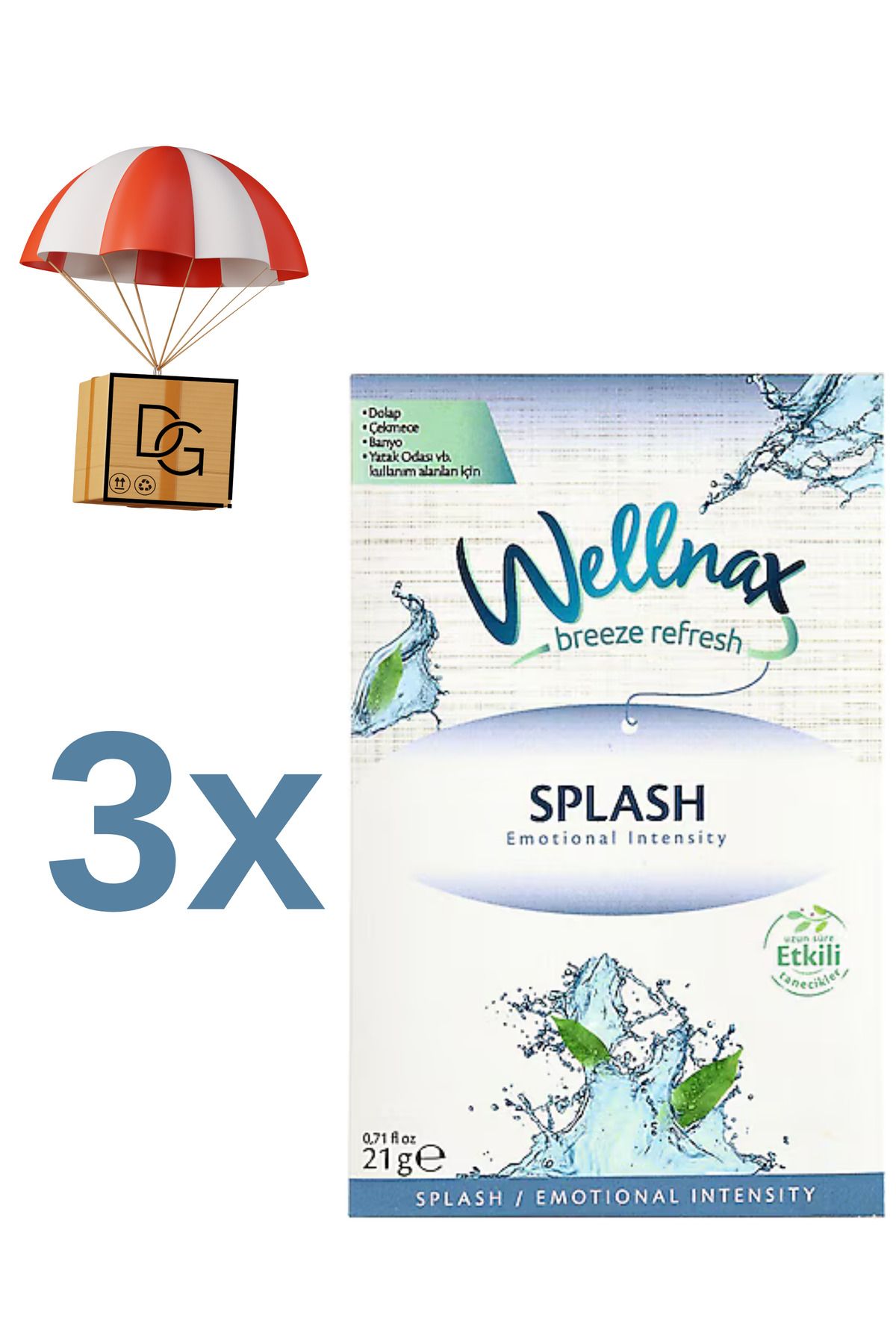 DETAY GLOBAL KURUMSAL 3 Adet Wellnax Dolap Çekmece Kesesi (Splash)