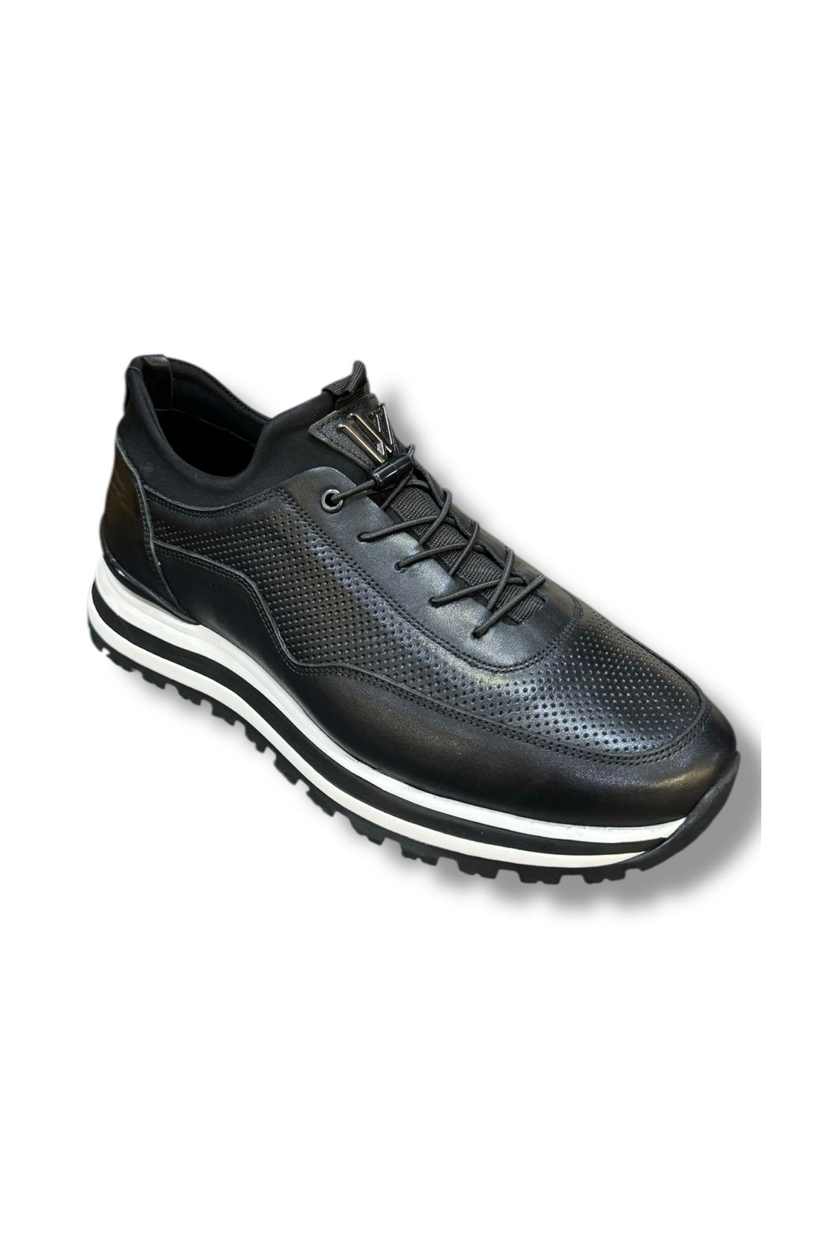 İdeal Voyager M084 Erkek Lastikli Hakiki Deri Spor Casual Ayakkabı Sneaker