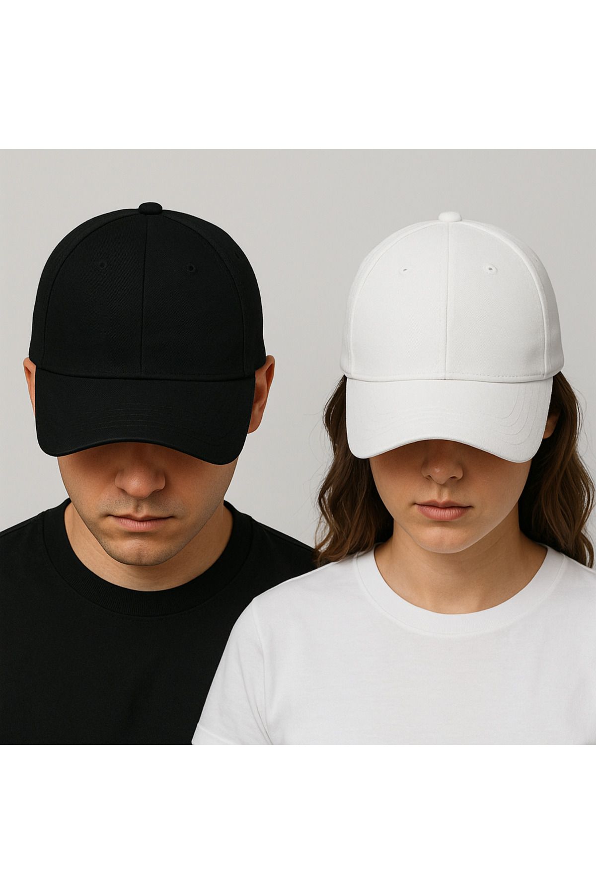 SFCOLLECTION Unisex Pamuklu Spor Şapka – Düz Renk Yazlık Ayarlanabilir Kep 2’li Set (Kadın & Erkek)