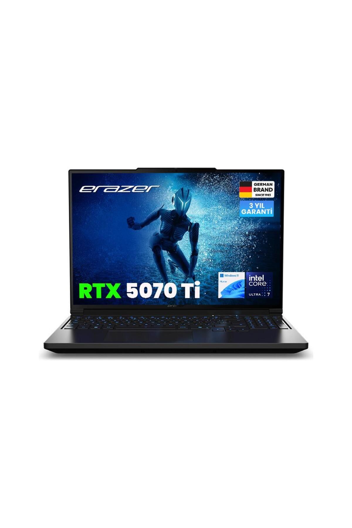 Erazer Major 16 X1 Md62736 Intel Ultra 7 255hx 32gb Ram 2tb Ssd Rtx5070ti 16" 300hz Qhd W11h Oyuncu Laptop