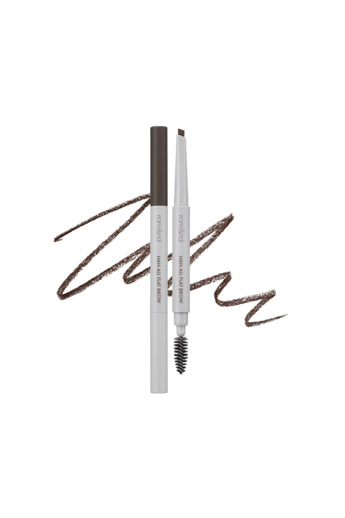 rom&nd Han All Flat Brow W1 Maro Delicat 0,17 G - Kredka Do Brwi, Ciepły Ciemnobrązowy - One Size