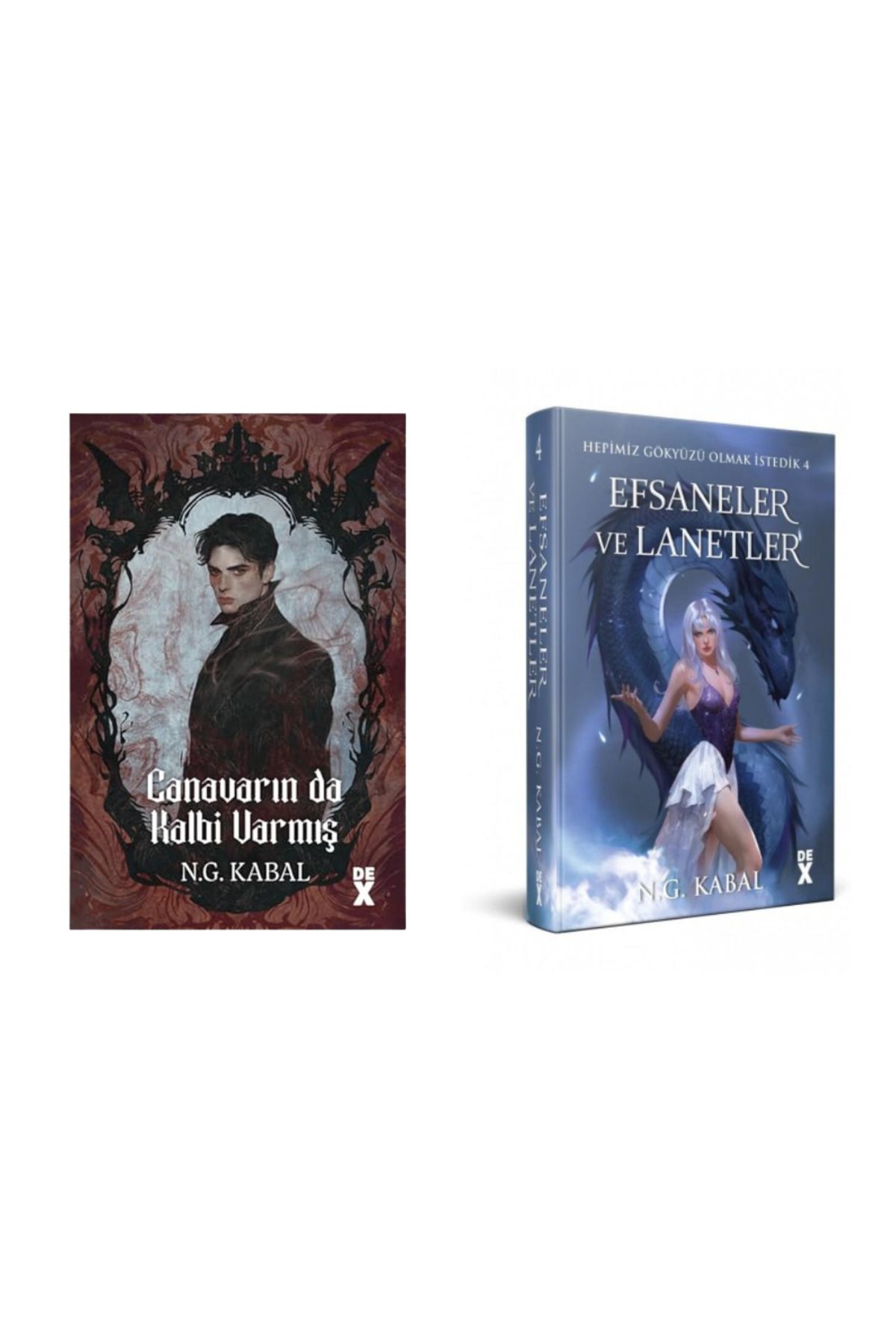 Dex Canavarın da Kalbi Varmış Efsaneler ve Lanetler 2 Kitap Set Ciltli