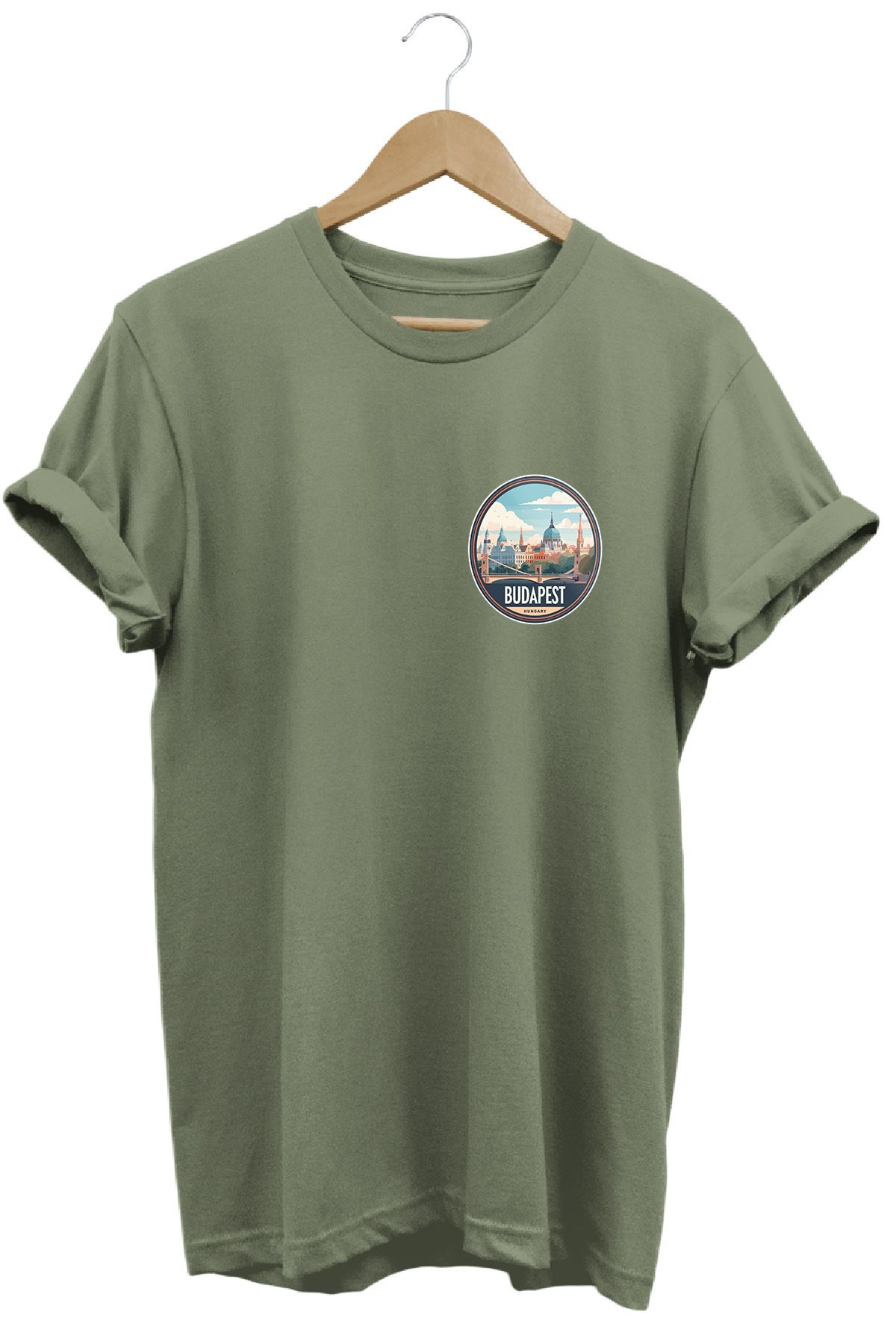 remonz Şehirler Serisi Budapeşte Baskılı %100 Pamuk Regular Fit Bisiklet Yaka T-shirt