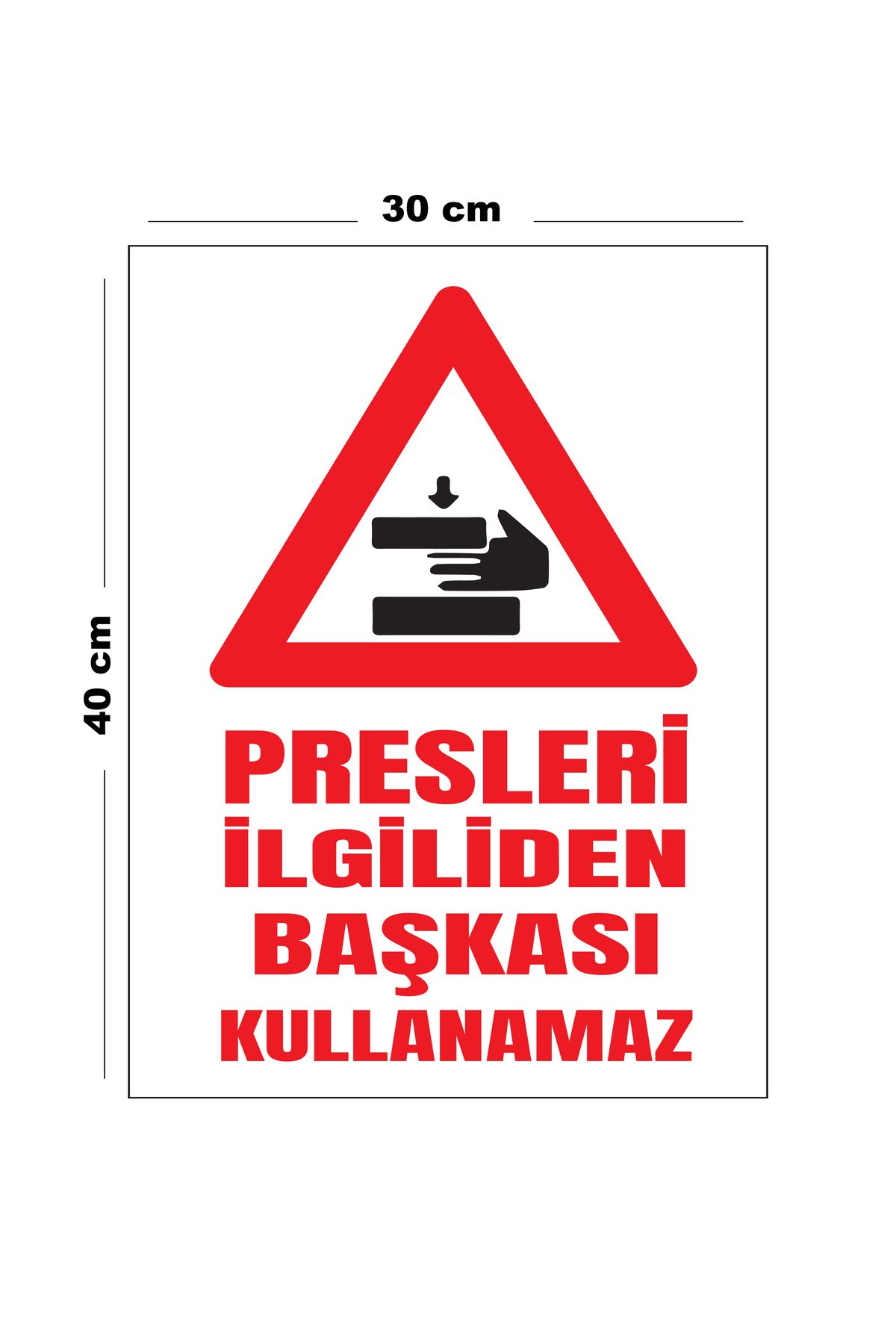 Lucena-Metal Presses No One Else Can Use It 30 cm X 40 cm A3 Size Warning Sign Diversion 1