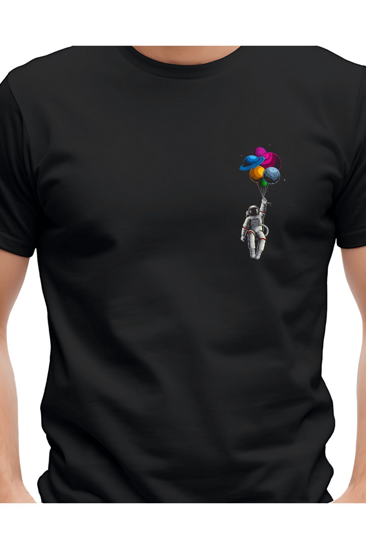 Ebiidesign Evreni Tutan Astronot Tasarımlı Baskılı T-Shirt