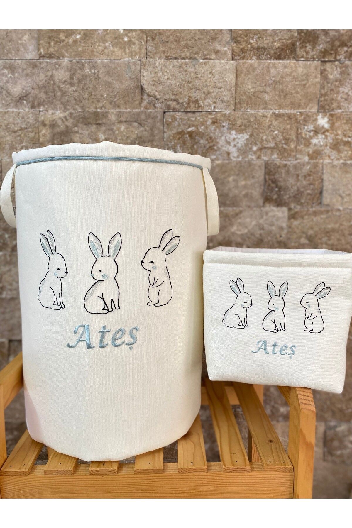 HS Home Baby Little Bunnies Kirli & Oyuncak Sepet Seti
