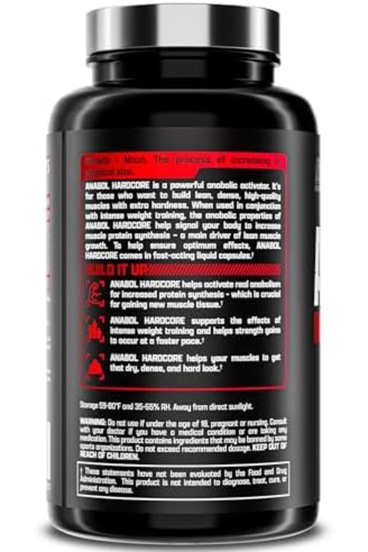 Nutrex Research-منشط أنابول هاردكور الابتنائي، عامل بناء العضلات وتقويتها، 60 قرصًا 4