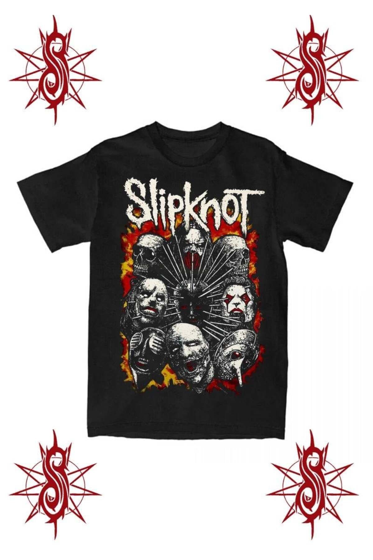 Karakedi Slipknot Members Kısa Kollu Unisex Tshirt