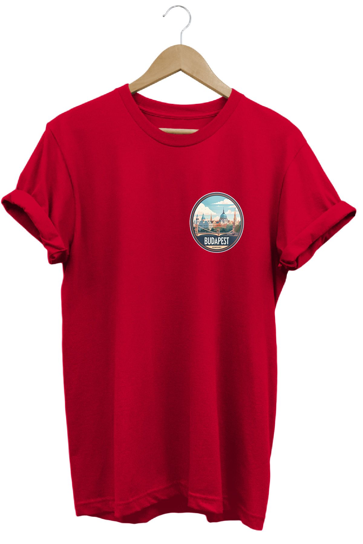 remonz Şehirler Serisi Budapeşte Baskılı %100 Pamuk Regular Fit Bisiklet Yaka T-shirt