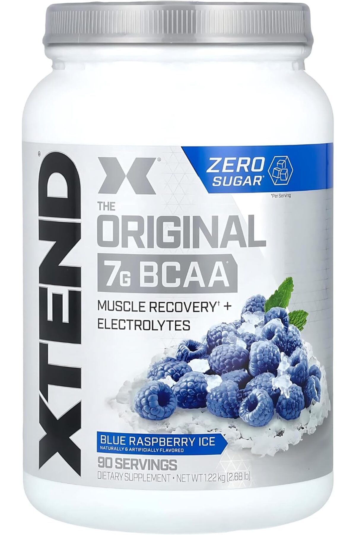 xtend-Original BCAA Powder Blue Raspberry Ice - ZERO CALORIE, ZERO CARB, ZERO SUGAR - Post Workout M 1