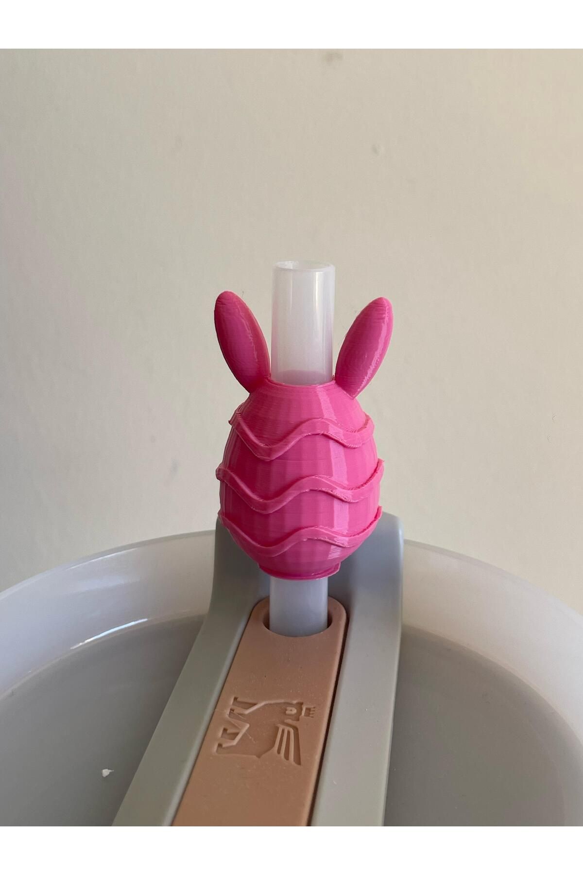 Stanley Tavşan Kulaklı Sürpriz Yumurta Model Pipet Süsü – Stanley Termos Uyumlu