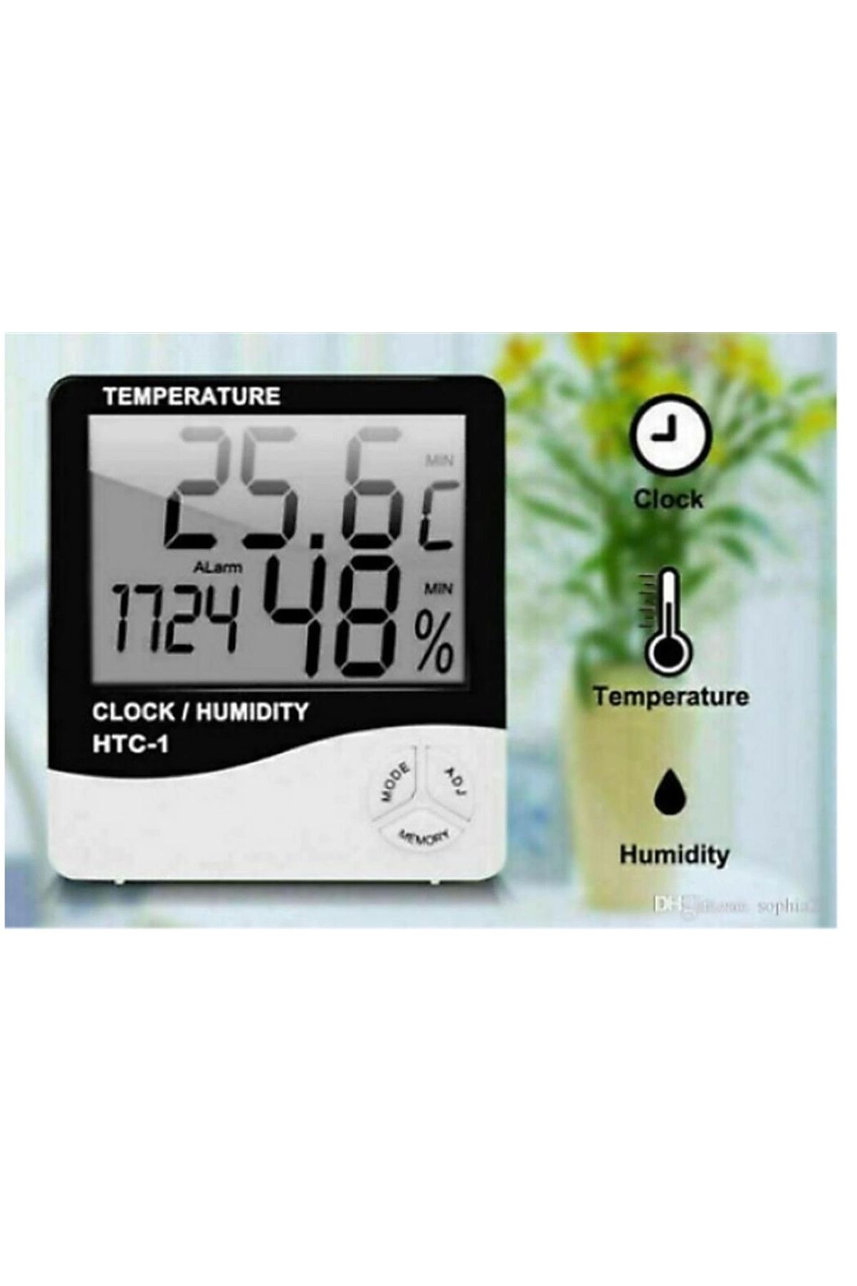 Lotus BZD-483 Clock Dijital Nem ve Sıcaklık Ölçer Saat