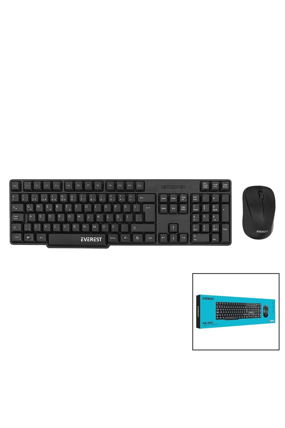 POEBGO FAMİLY'S KM-6852 KABLOSUZ İNCE KLAVYE - MOUSE SETİ Q KALVYE (5162)