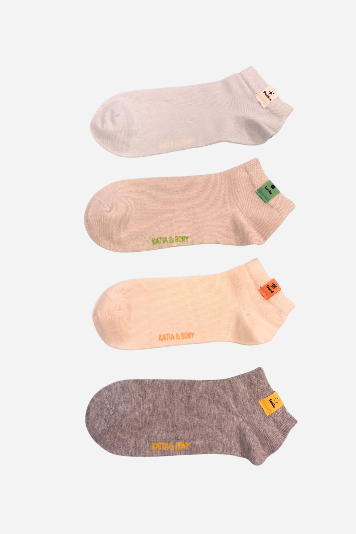 Katia&Bony Unisex Aksesuarlı 4'lü Step Çorap