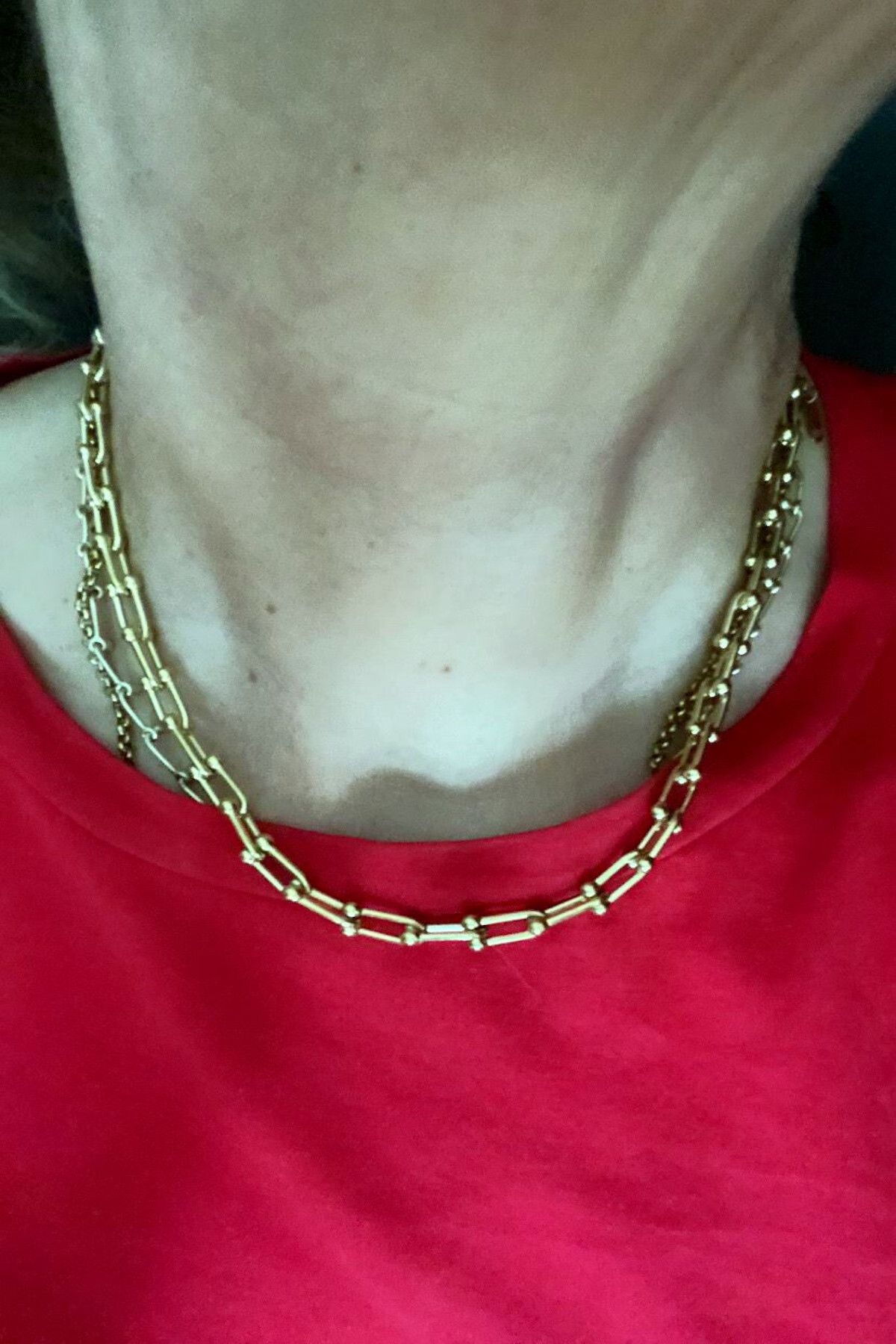 DLK TAKI Çelik Altın Kaplama Tiffany Model Kolye