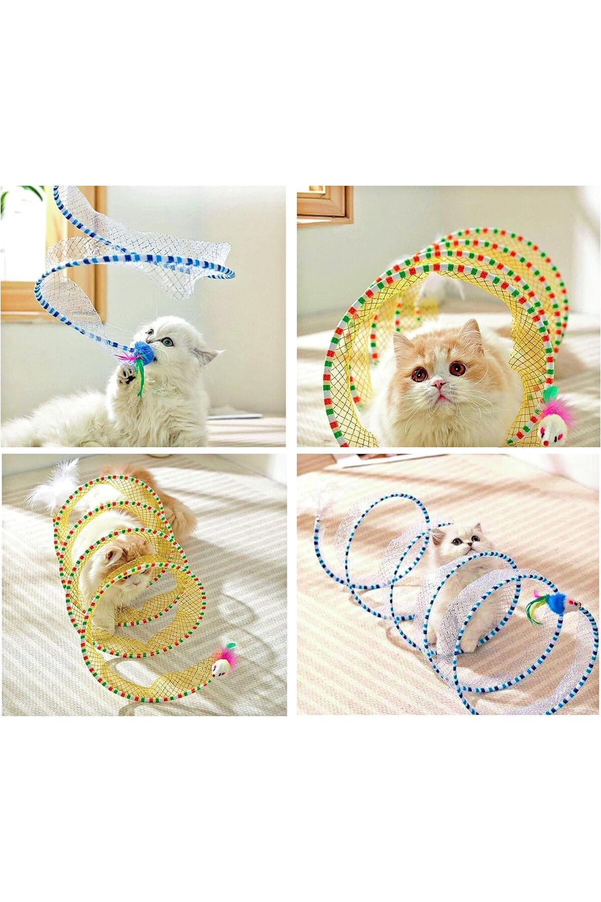 PATİSHOPYA KIVRIMLI SPİRAL KEDİ OYUN TÜNELİ