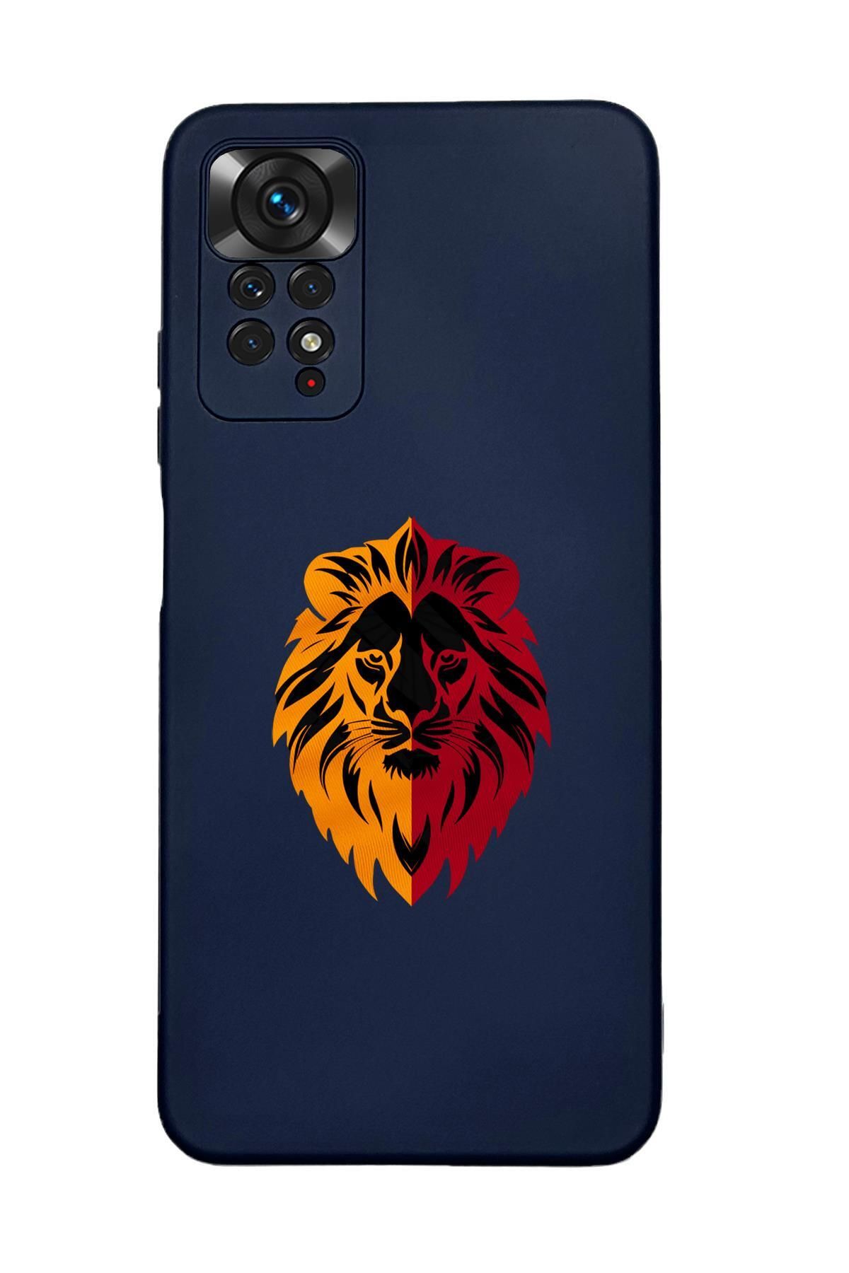 mooodcase Xiaomi Redmi Note 12 Pro Uyumlu Uyumlu Sarı Kırmızı Aslan Desenli Premium Silikonlu Lansman Telefon