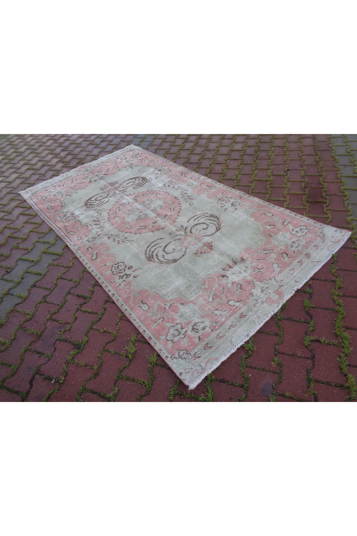 ŞAHMERDANOĞLU ŞAHMERDANOĞLU El Dokuması Vintec Misafir Oda Halısı 139 x260 Cm, Toprak Tonu Ve Pudramsı Pembe 2690