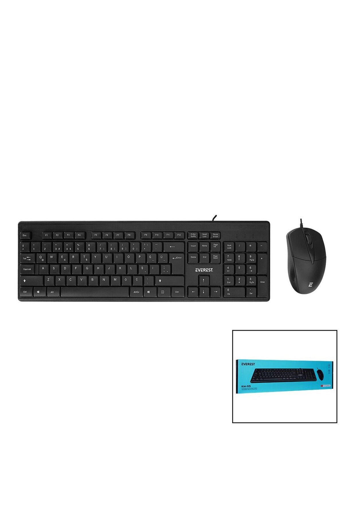 POEBGO FAMİLY'S KM-515 USB KABLOLU KLAVYE - MOUSE SET Q KLAVYE (5162)