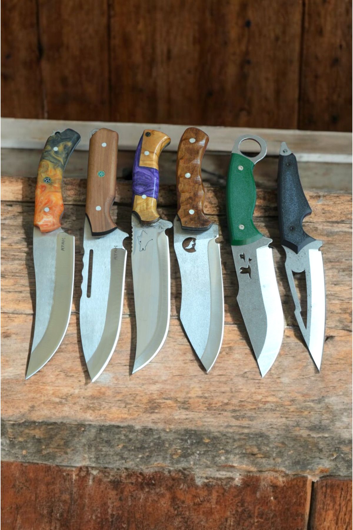 Kogus 4lü 5li 6li 7li 8li outdoor av ve kamp bıçağı mutfak bıçağı çakı