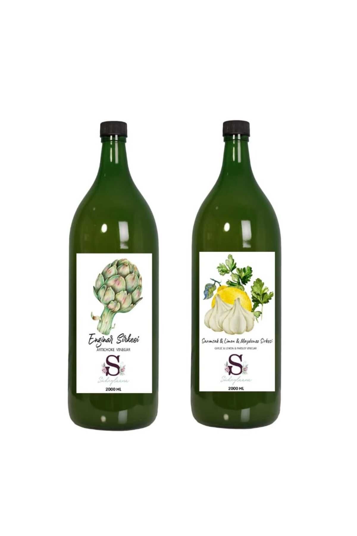 Süheylaana Doğal Enginar Sirkesi 2000 Ml - Doğal Sarımsak Limon Maydanoz Sirkesi 2000 Ml