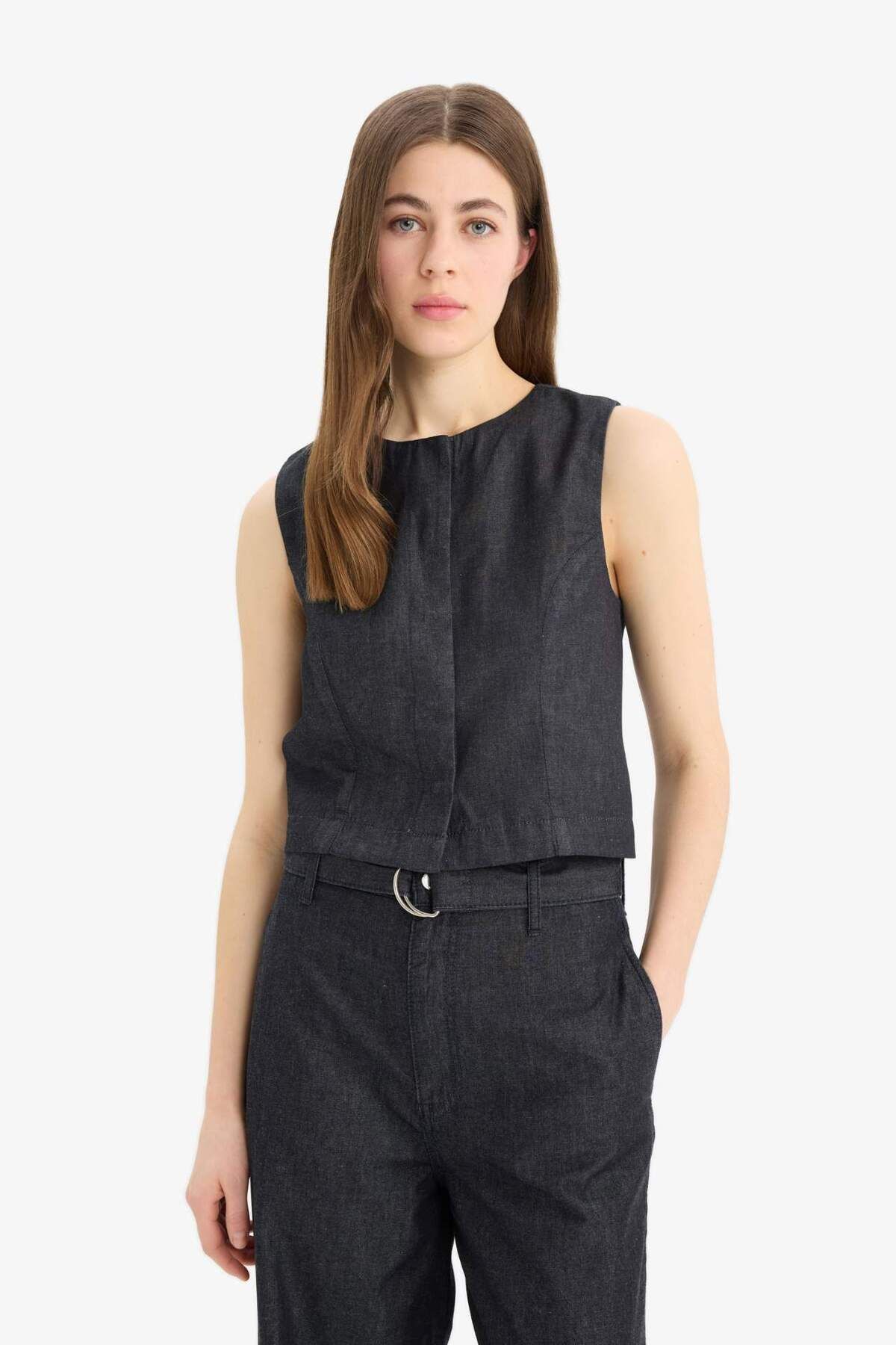 DeFacto-Soft Jean Vest E5798Ax25Sp 4