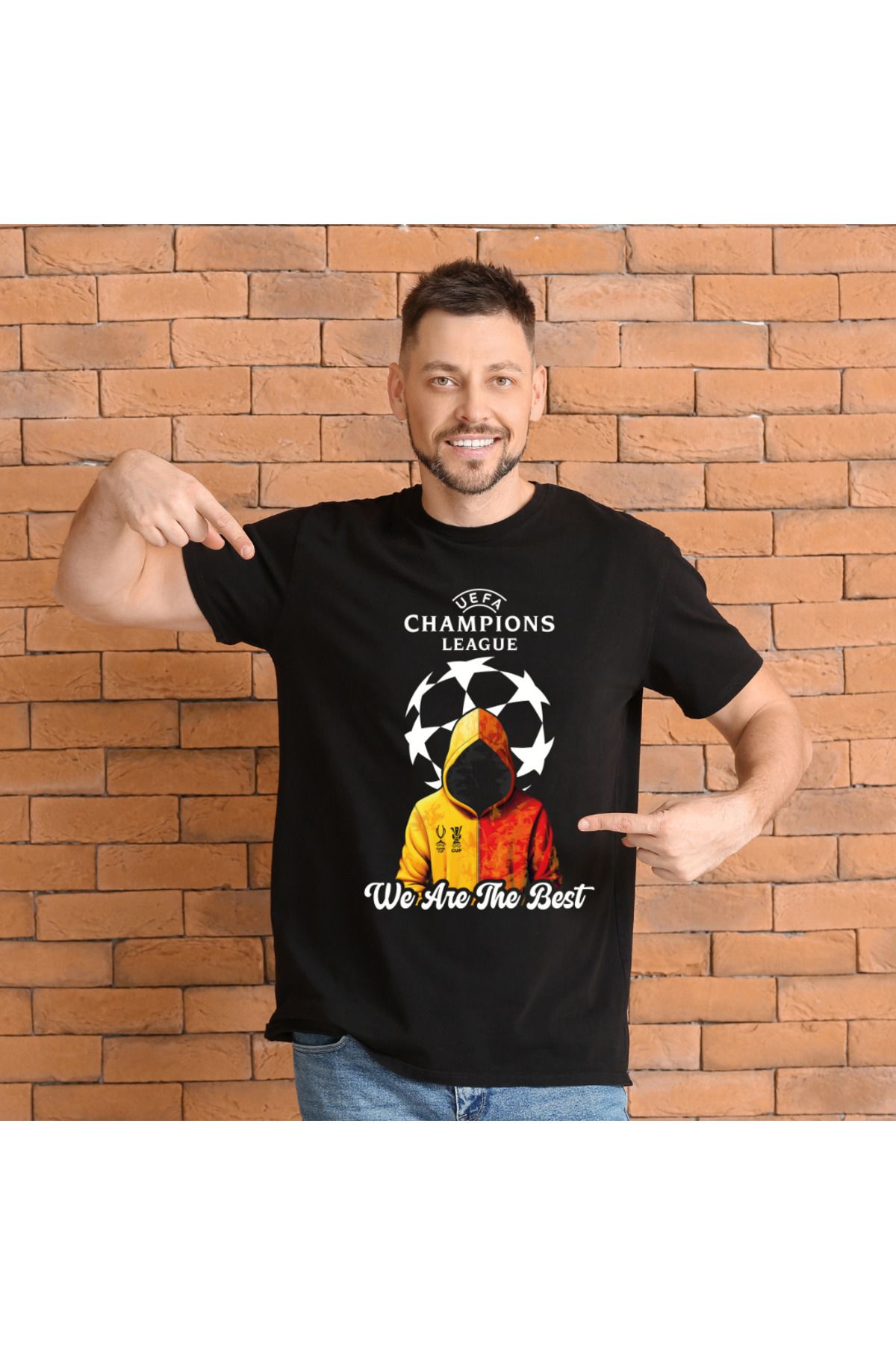 Gala Stile Şampiyonlar Ligi Özel Tasarım Taraftar Erkek Tişört