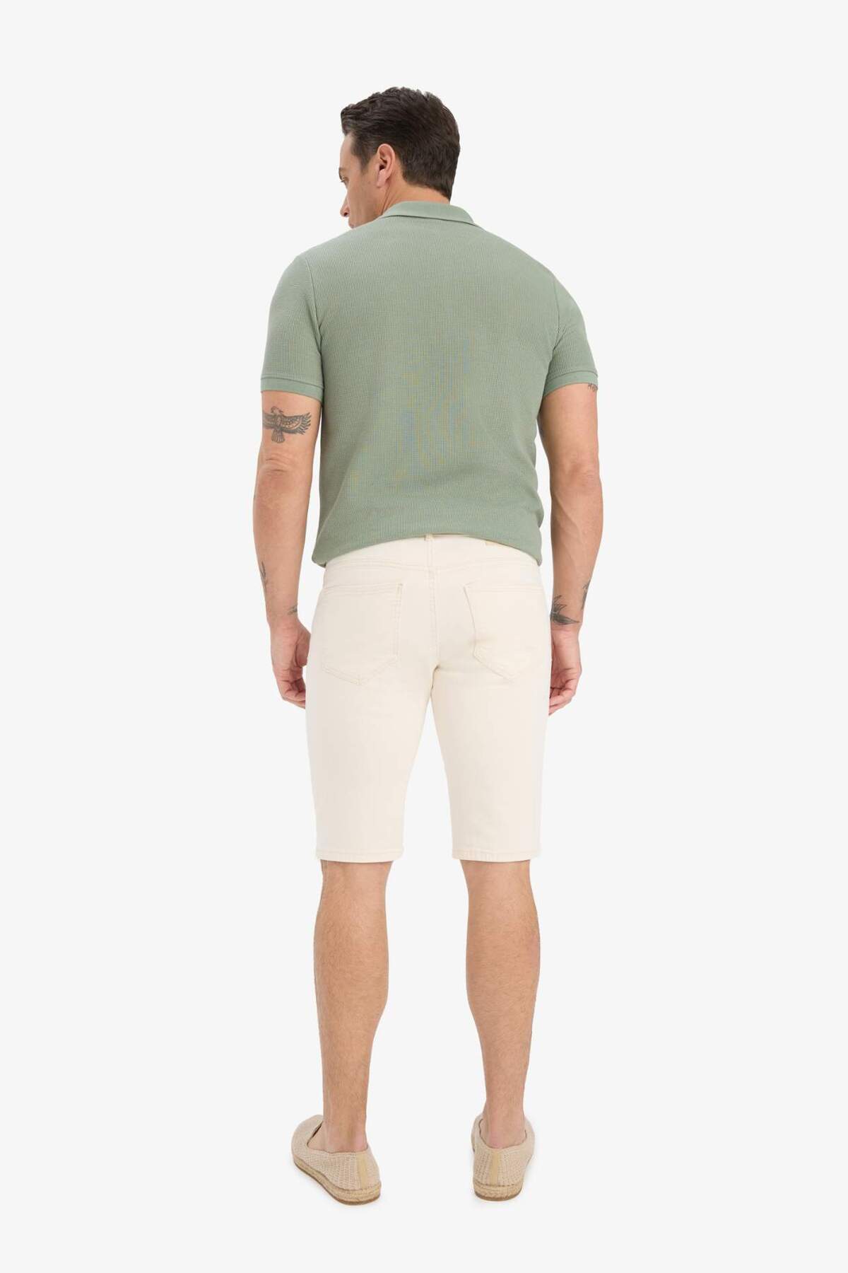 DeFacto Slim Fit Jean Bermuda Şort B0380AX25SM görsel 8