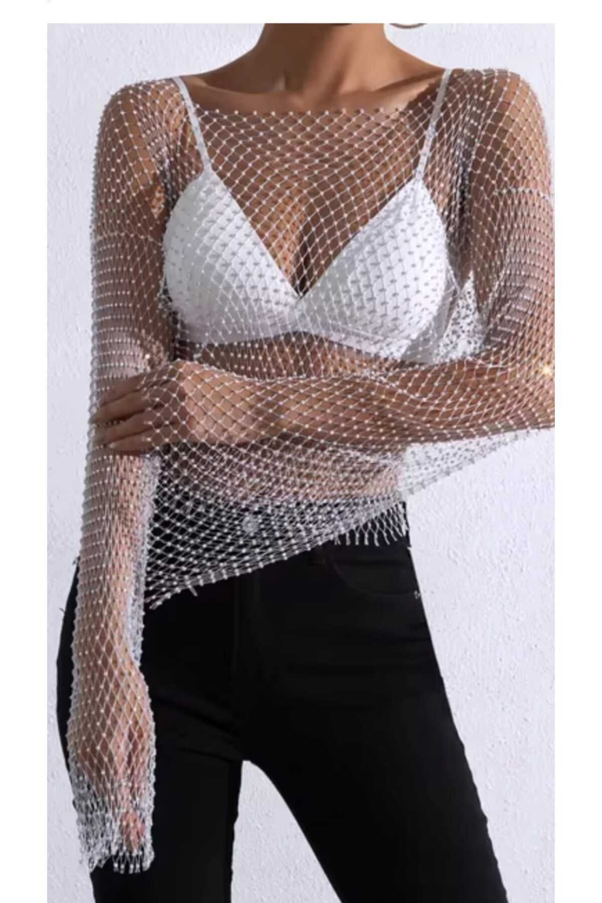 NÜANS MODA transpara bluz