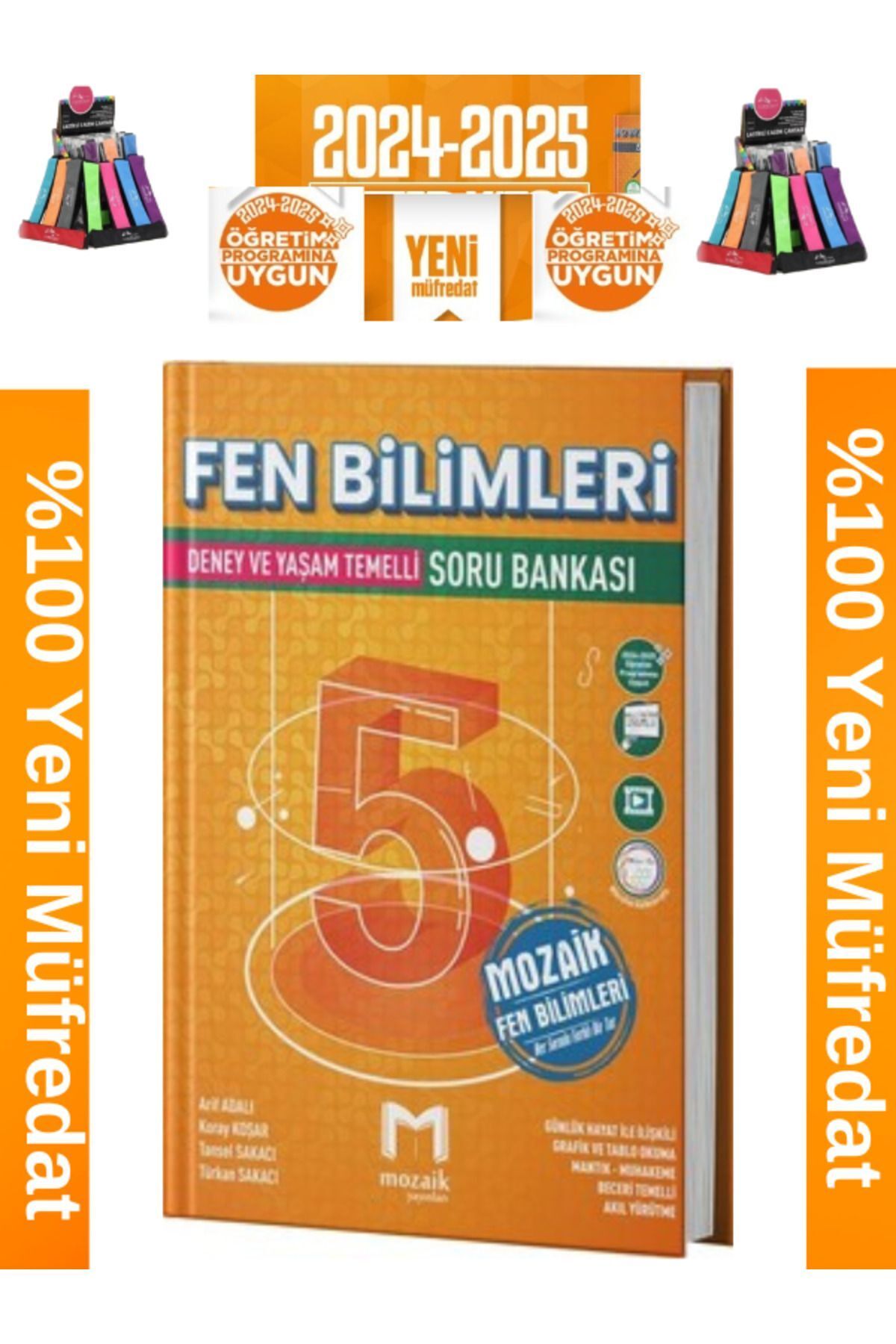 Marsis Yayınları Mozaik Müfredat 5.Sınıf Fen Bilimleri %100 Yeni Müfredat Soru Bankası+Kalemlik