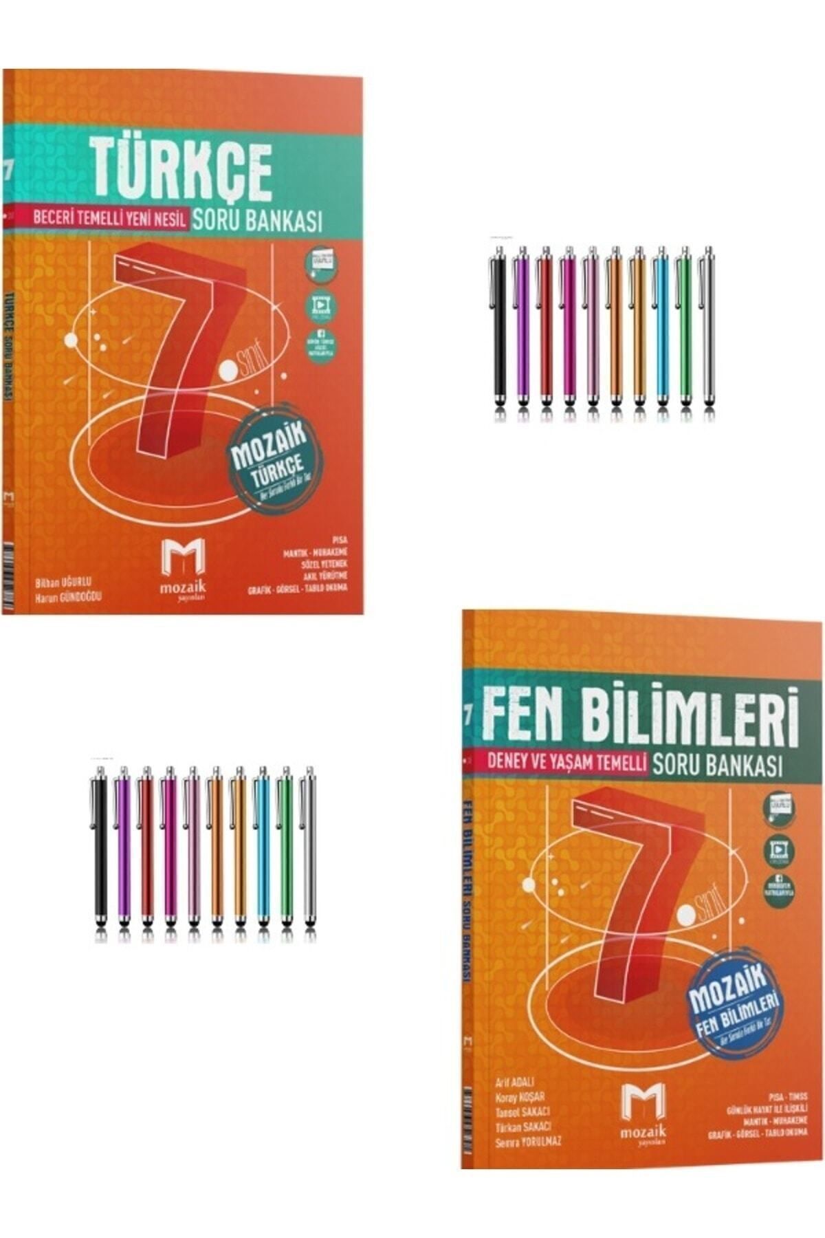 Marsis Yayınları Mozaik 7.Sınıf Türkçe-Fen Bilimler Soru Bankası Seti+Dokunmatik Kalem