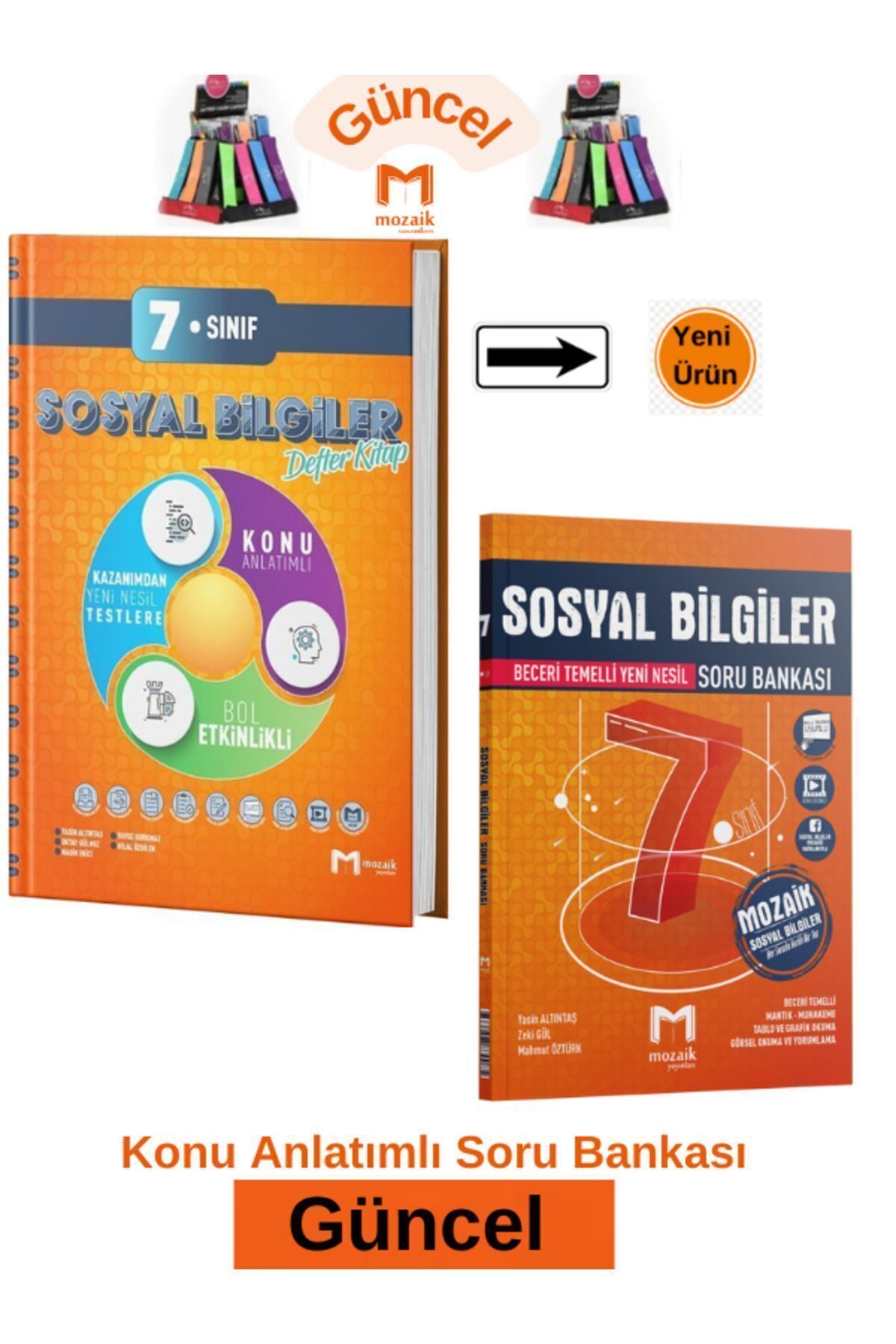 Marsis Yayınları Mozaik 7.Sınıf Sosyal Bilgiler Konu Anlatım Etkinlikli Defter Kitap-Soru Bankası Seti+Kalemlik