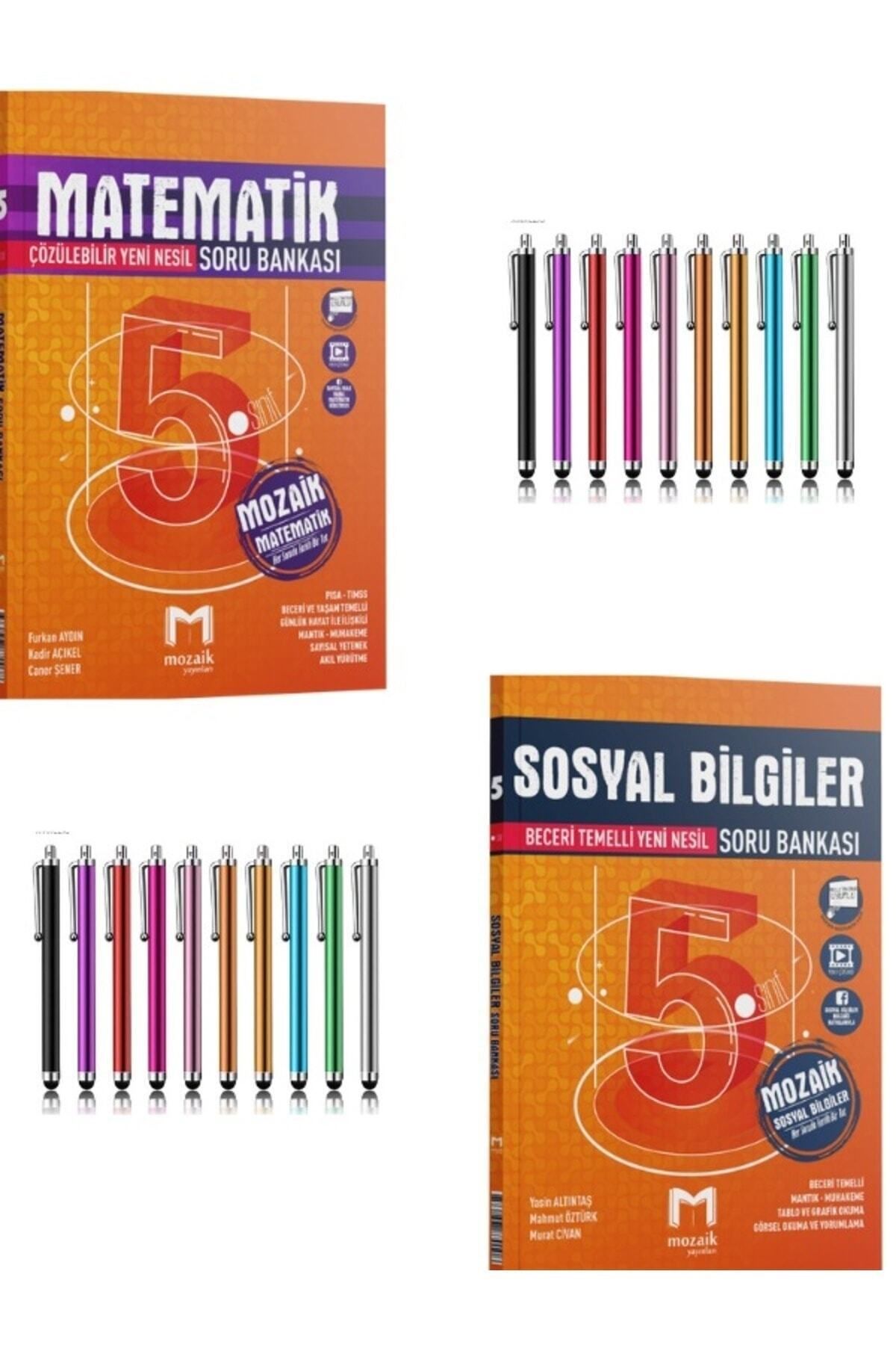 Marsis Yayınları Mozaik 5.Sınıf Matematik-Sosyal Bilgiler Soru Bankası Seti+Dokunmatik Kalem